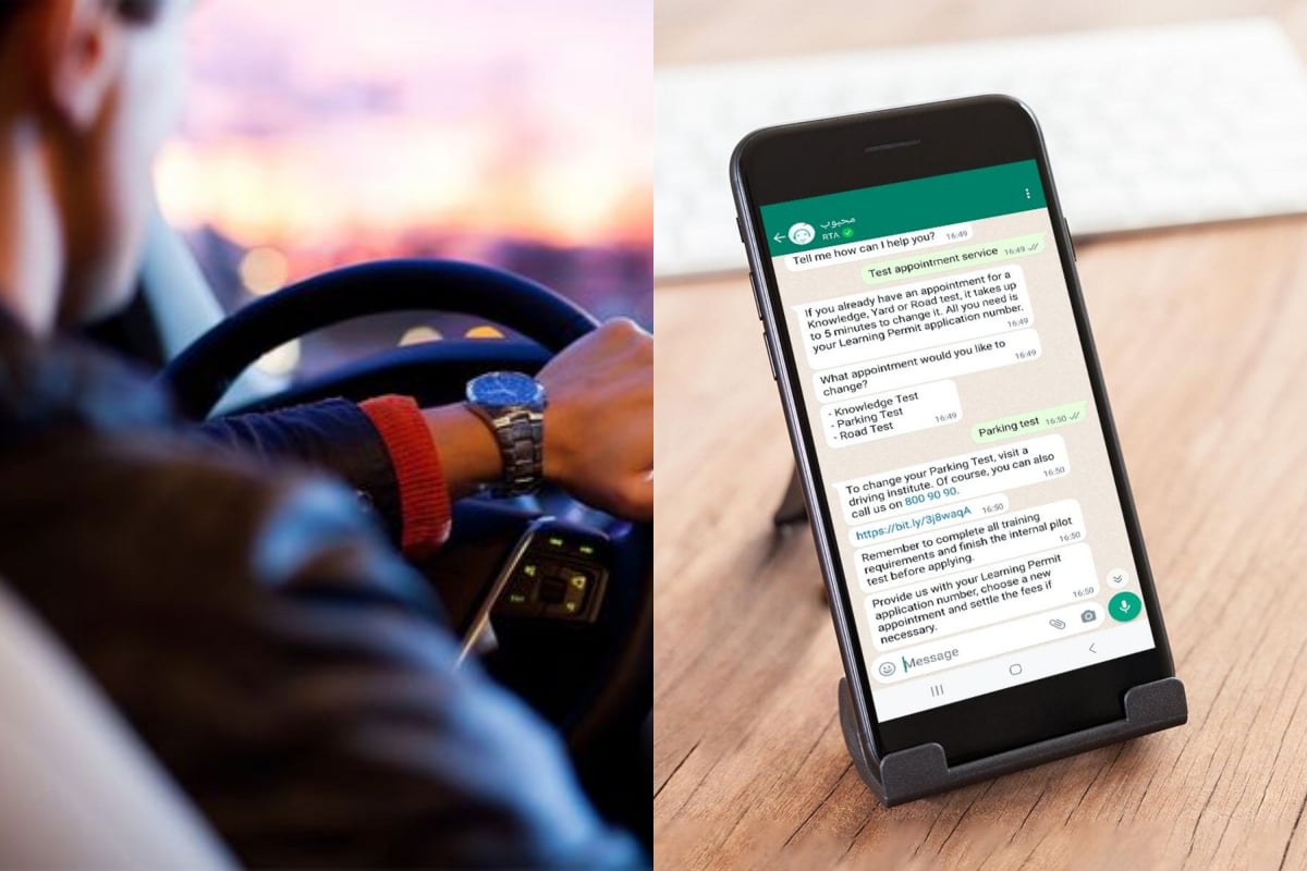 Dubai: Now people can book or reschedule their driving test appointments via WhatsApp