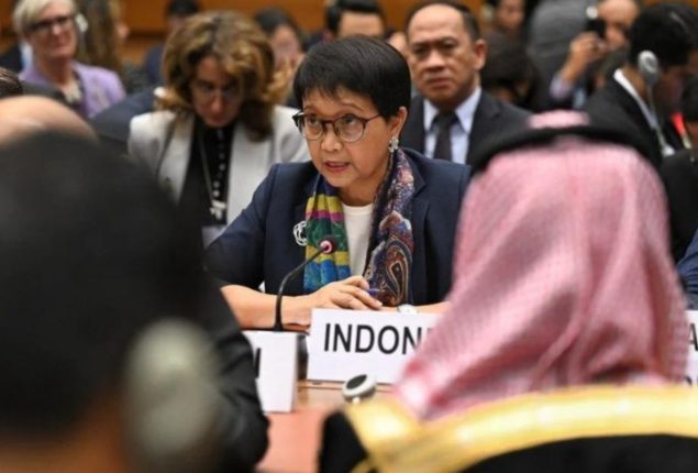 Indonesian foreign minister criticizes west’s ‘double standards’ over Palestine