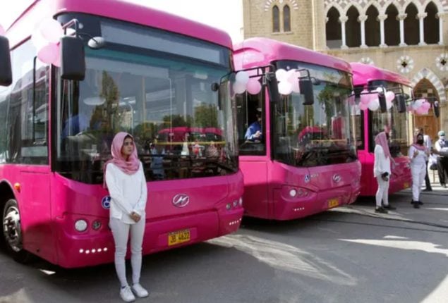 Women Drivers Enlisted in Karachi’s Pink Bus Service
