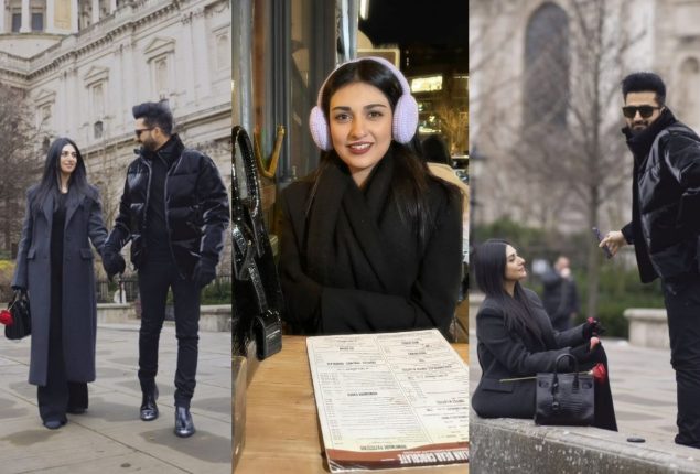 Sarah Khan and Falak Shabir share new adorable couple pictures from London