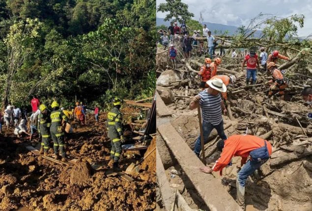 Colombia landslide killed 33 people, including children