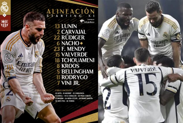 Madrid Unveils Starting XI for Spanish Super Cup against Barcelona