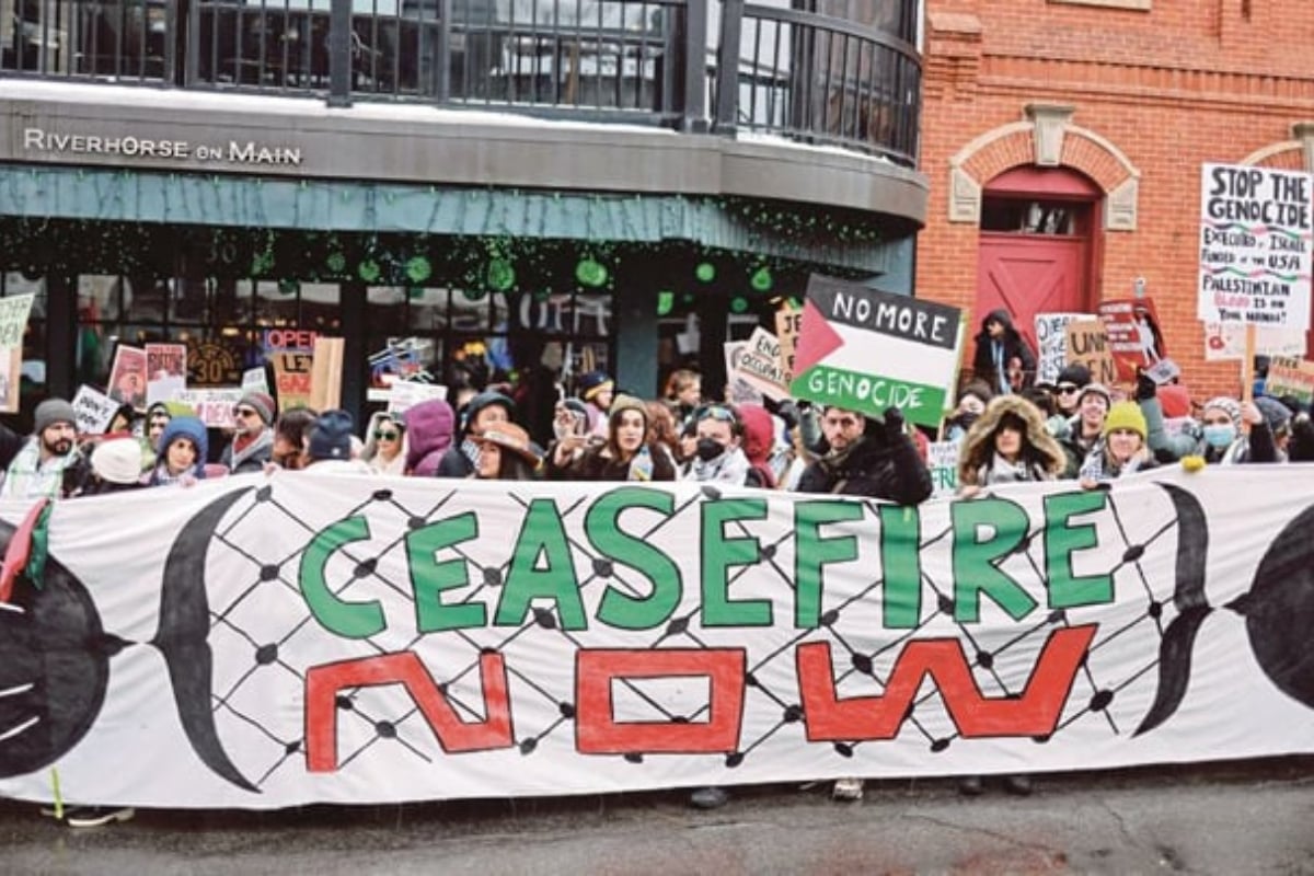 Gaza activists encourage voters to write 'Ceasefire' on US primary ballots