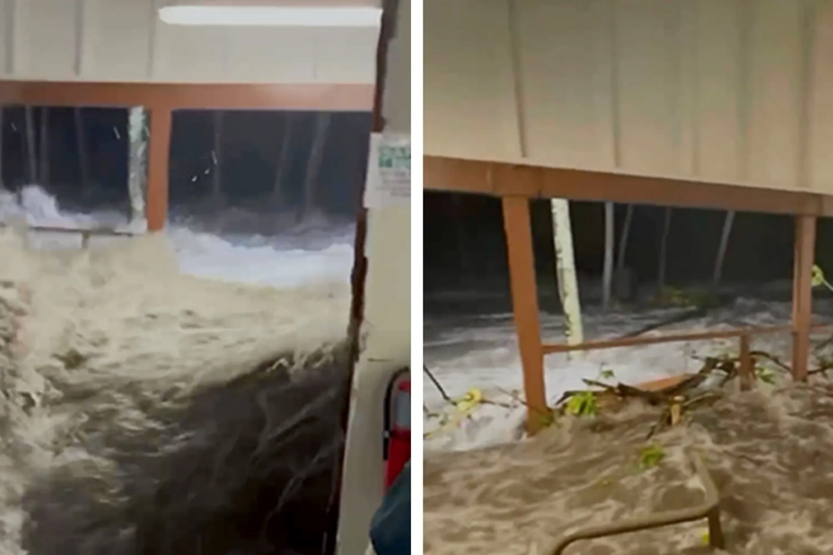 Massive Waves Slam Marshall Islands Army Base