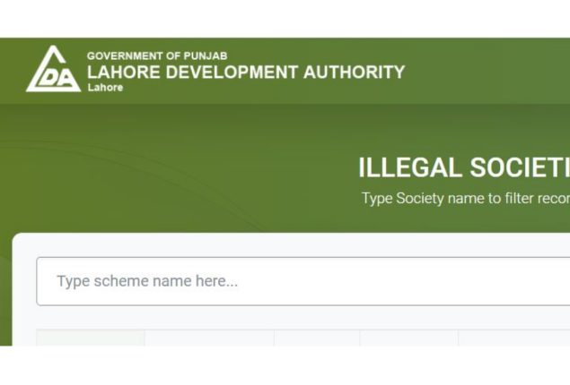 How to check online list of housing societies declared illegal by LDA?