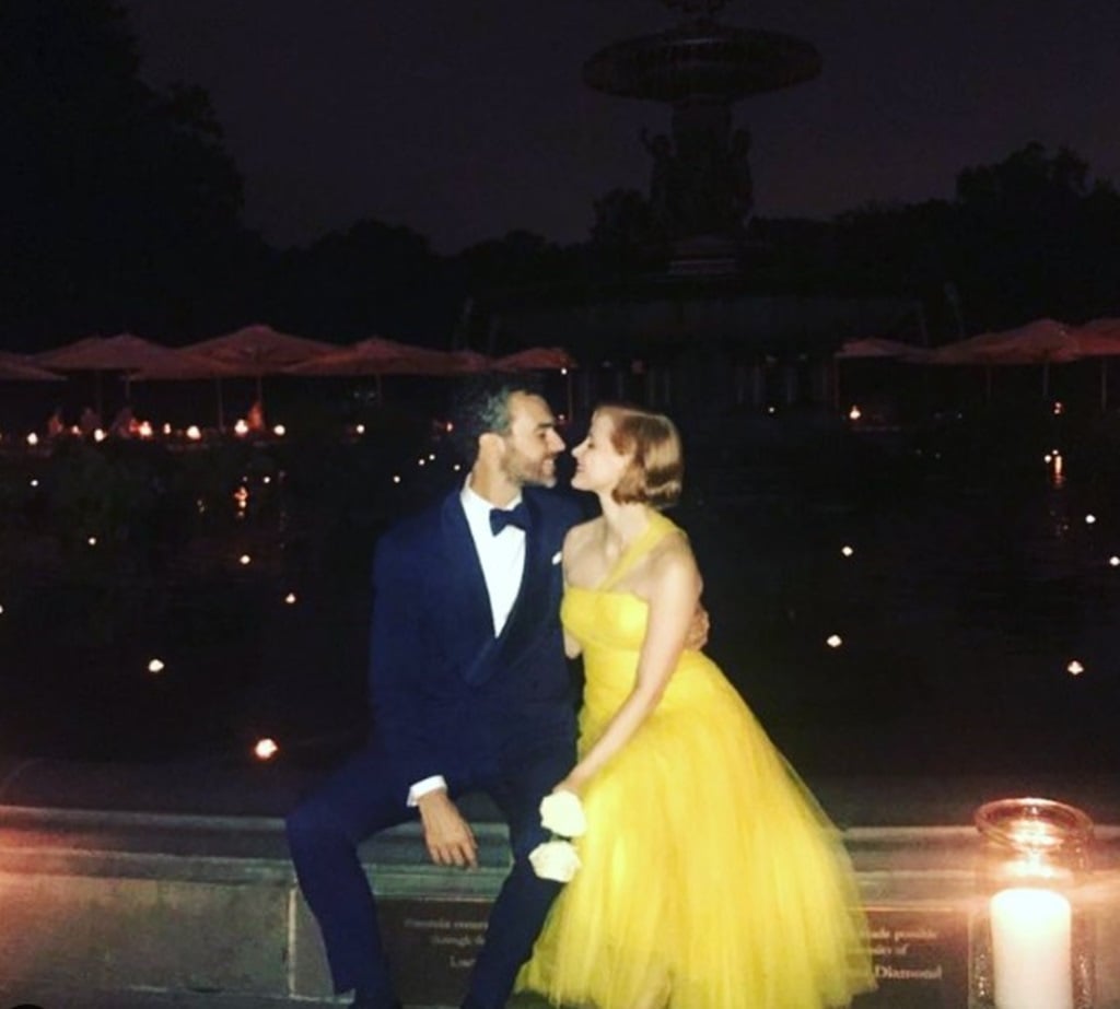 Gian Luca Passi De Preposulo enjoys a romantic night with Jessica Chastain.  (Source: Instagram)