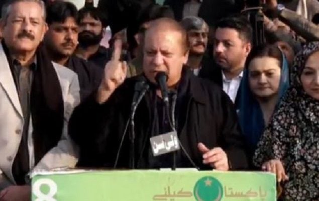 Nawaz at last launches his election campaign from Hafizabad
