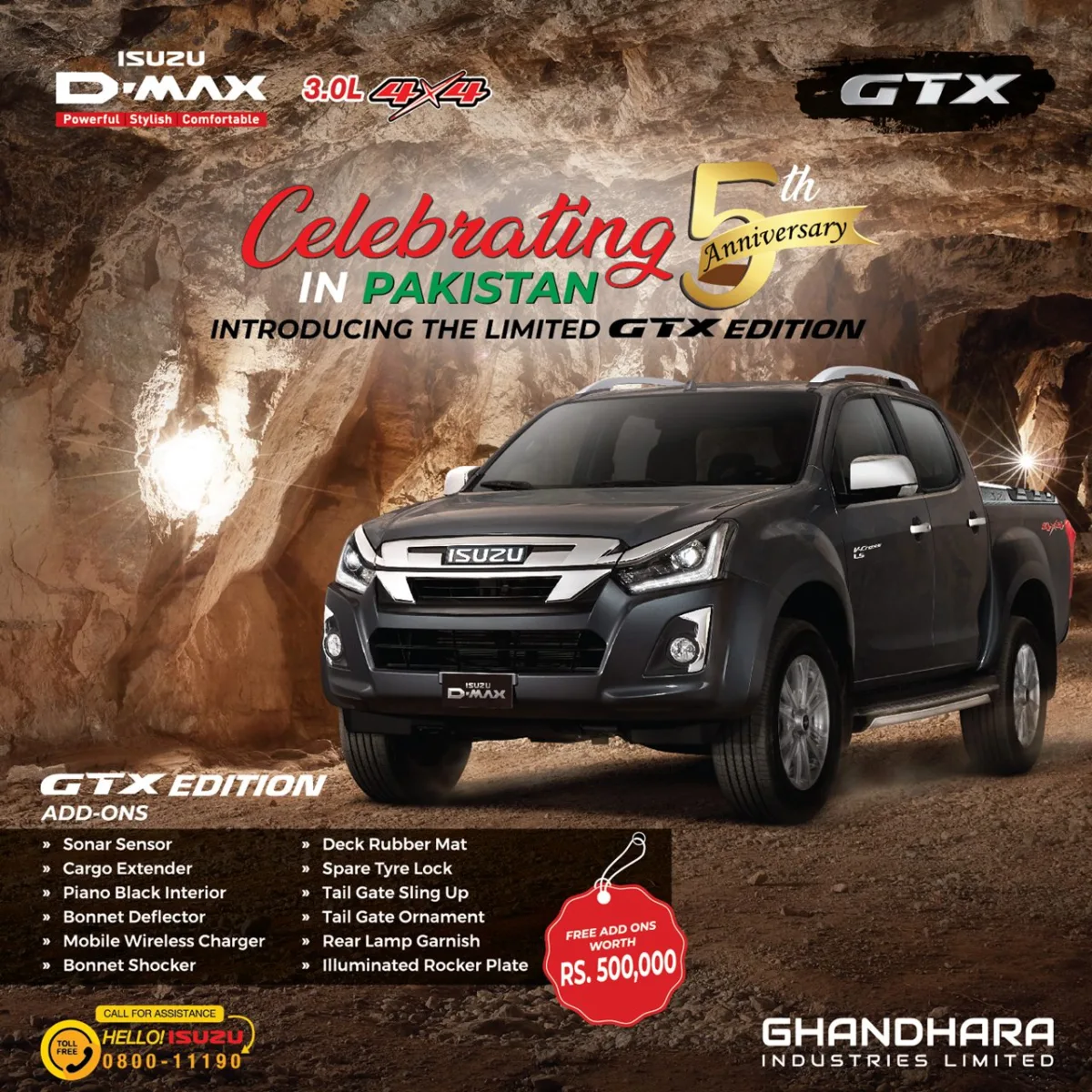 ISUZU Launched D-Max V-Cross Limited GTX Edition in Pakistan