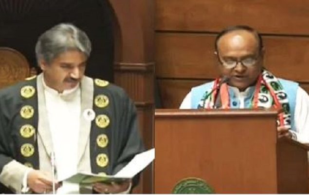 PPP’s Owais Qadir Shah takes oath as 12th Speaker of Sindh Assembly, Anthony Naveed as Deputy Speaker