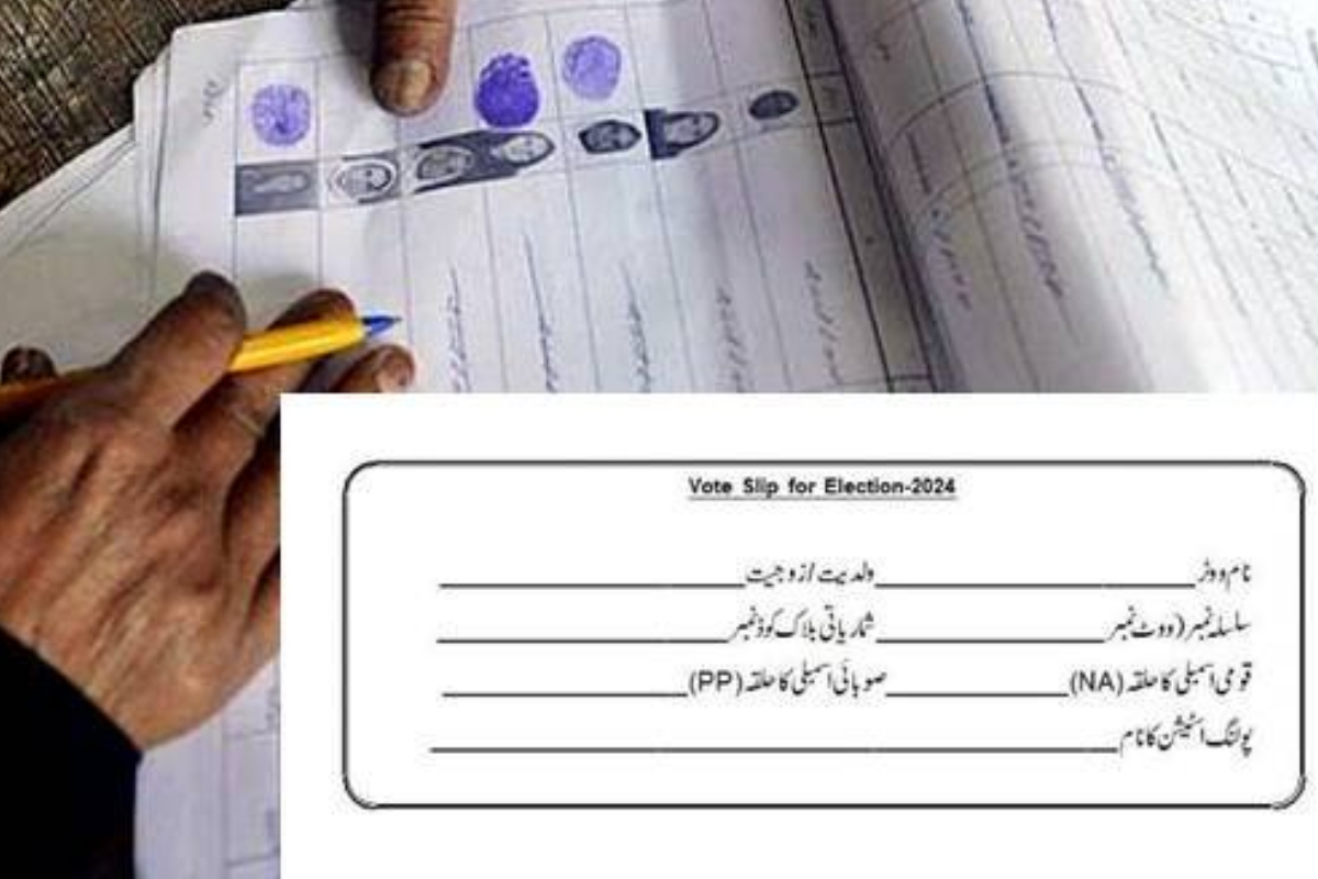 Voter Slip for Pakistan Elections 2024