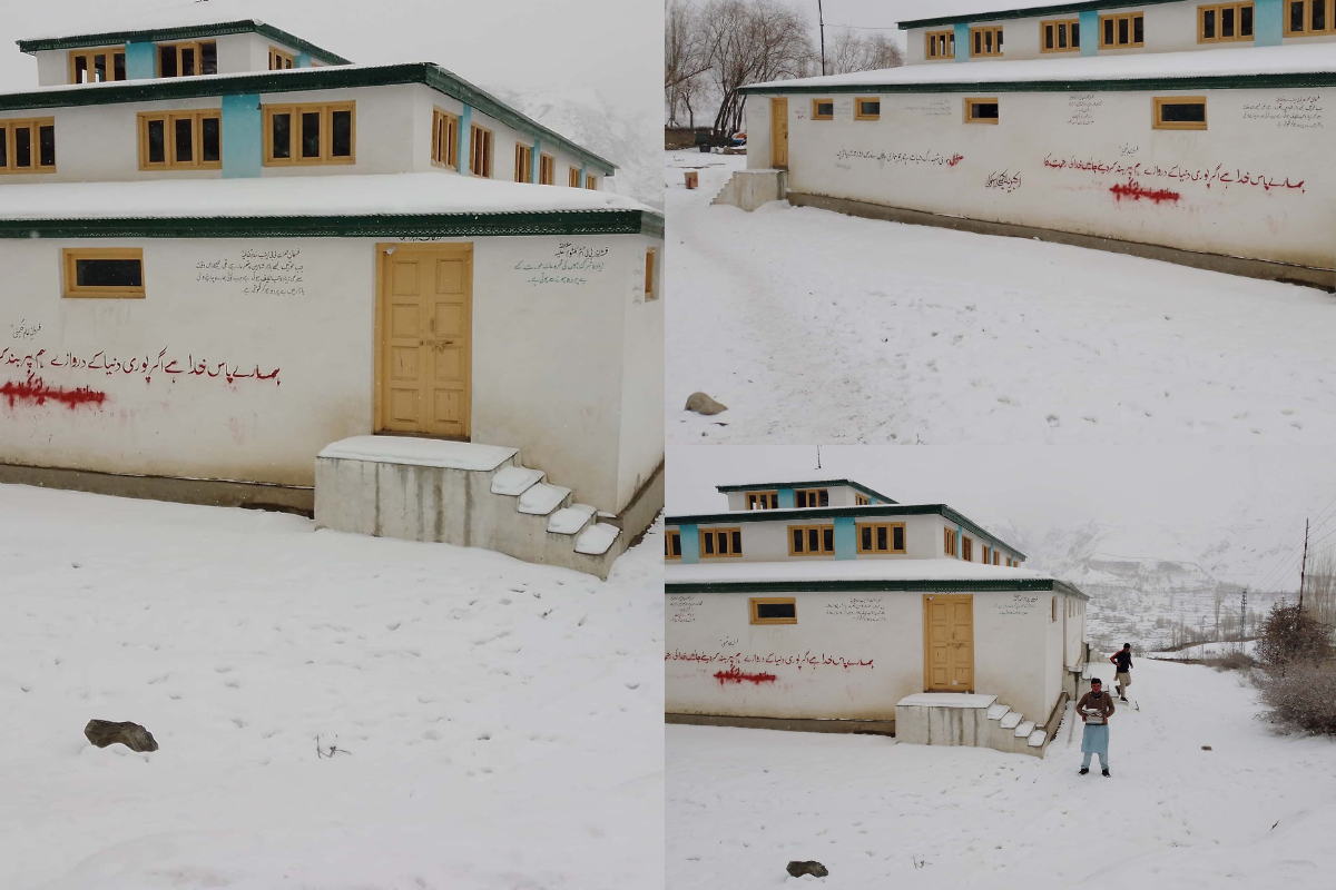 Last village Askole Pakistan snowfall