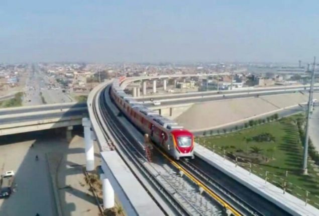 Lahore's Orange Line Metro Train