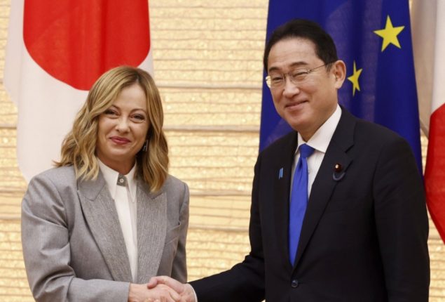 Japan to enhance defense and economic ties with Italy