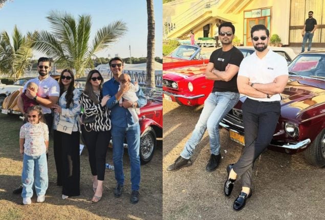 Muneeb Butt and family make an appearance at Ahsan Mohsin Ikram’s car show