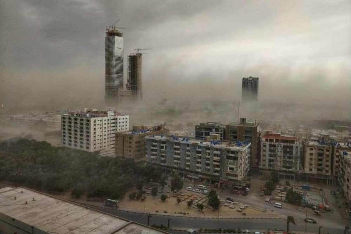 Karachi faces sudden windy and dusty weather shift