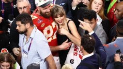 Taylor Swift steals the spotlight with Super Bowl kiss after Kelce's win