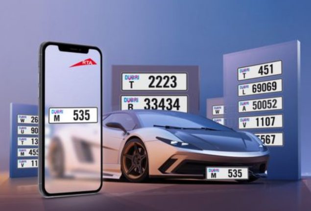 Dubai RTA plans auction for special number plates