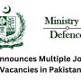 Defence Ministry Announces Multiple Job Openings in Pakistan