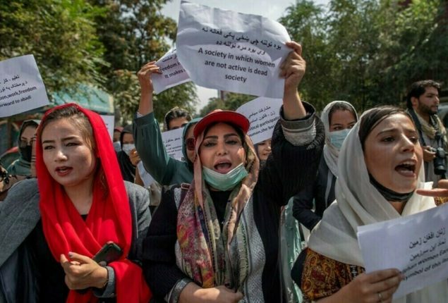 Afghan women rare protests on International Women’s Day