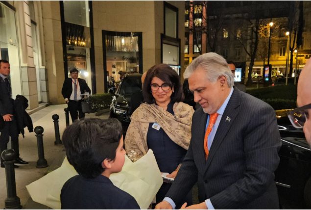 FM Dar arrives in Brussels to attend Nuclear Energy Summit