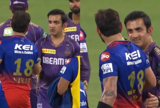 IPL 2024: Virat Kohli and Gautam Gambhir hug during RCB vs KKR