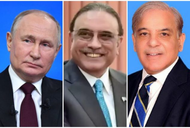 Zardari, Shehbaz felicitate Putin on his re-election