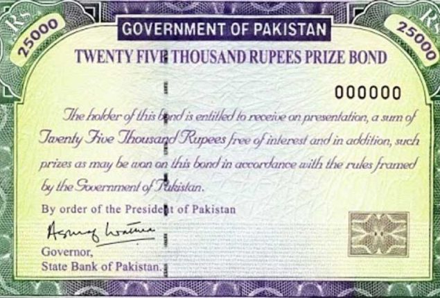 Rs25000 prize bond result