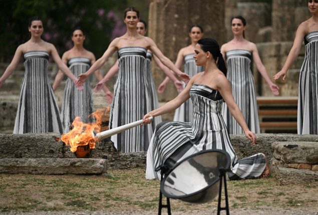 Paris 2024 Olympics torch lit in ancient Olympia, event starts July 26