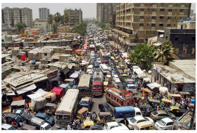 Karachi faces heavy traffic jam again