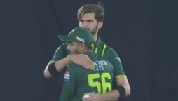 WATCH: Babar Azam hugs Shaheen Afridi during first T20I