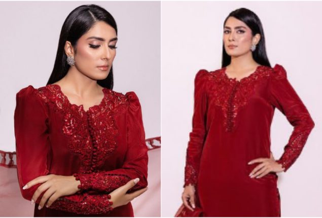 Ayeza Khan Shines Bright in Eye-Catching Red