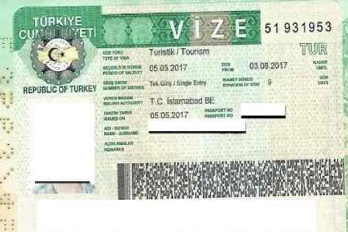 Turkiye visit visa fee in Pakistan