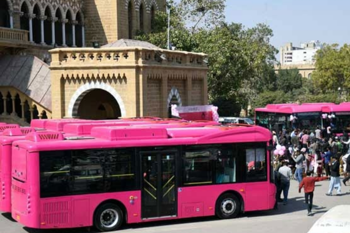 pink bus service route
