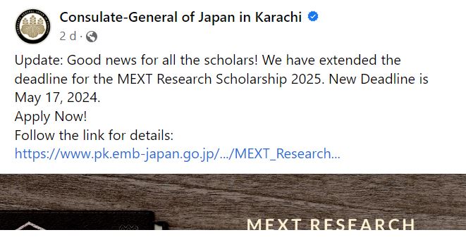 Japan Announces MEXT Scholarships 2025 for Pakistani Students!