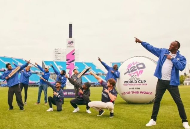 Usain Bolt shows his admiration for cricket