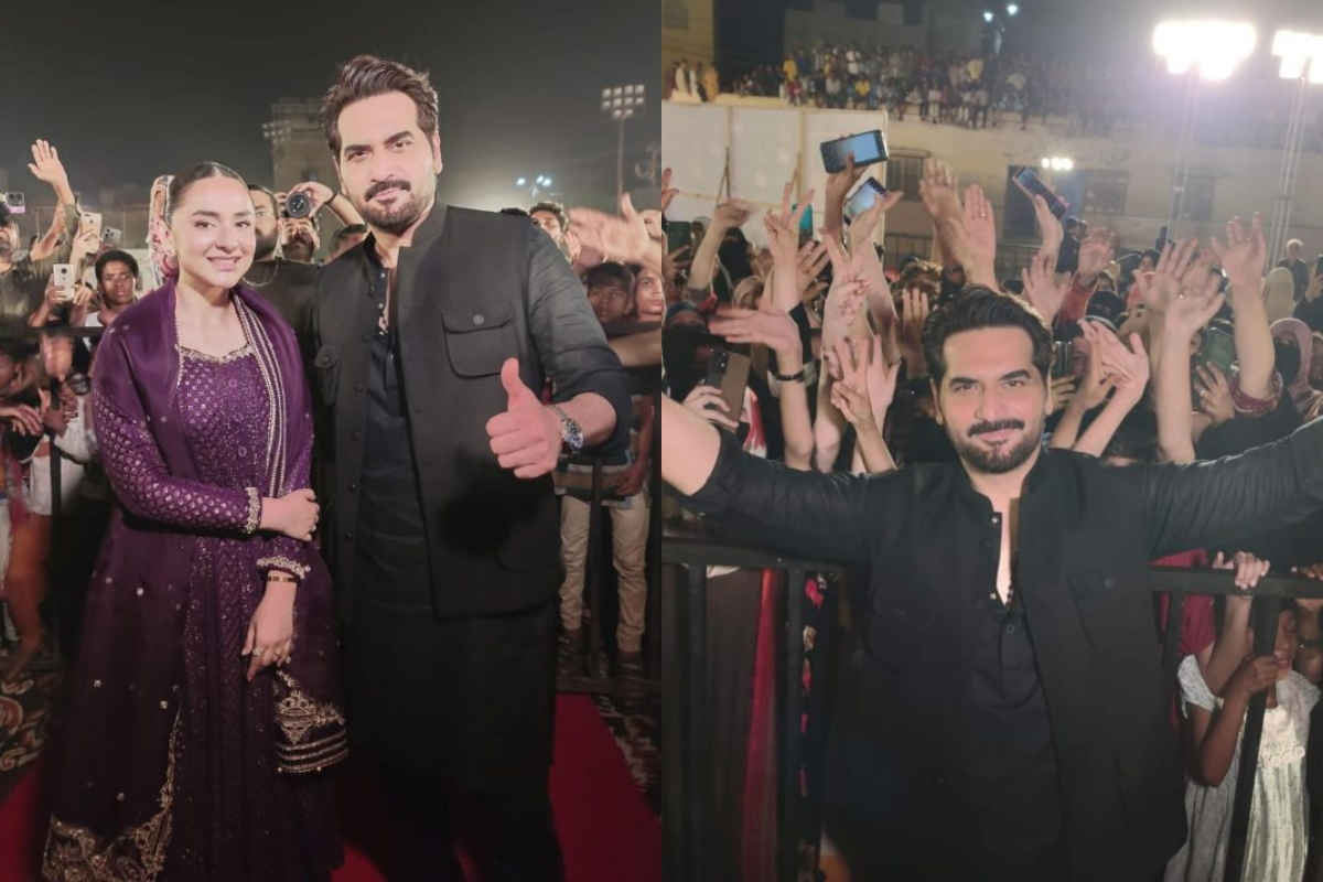 Humayun Saeed and Yumna Zaidi grace the premiere of Gentleman at Lyari
