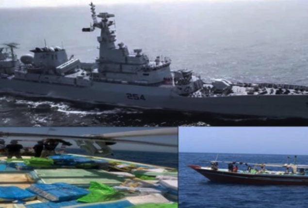 Pakistan Navy foils major drug smuggling bid in North Arabian Sea