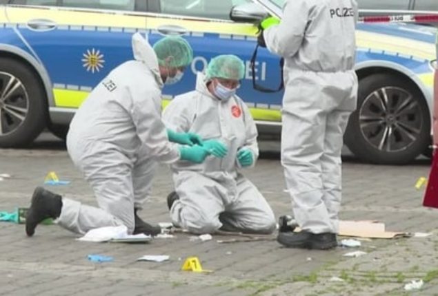 German Police shot a man armed with a knife who attacked far-right demo