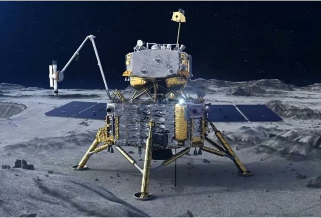 China claims that spacecraft successfully lands on moon's far side