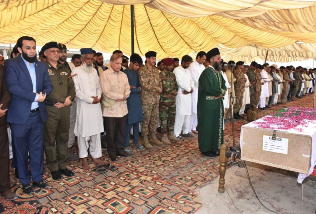 PM attends funeral prayer of Shaheed Captain Faraz Ilyas