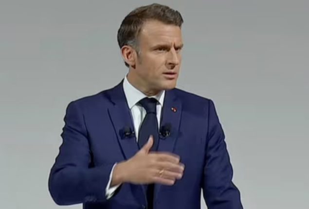 Macron calls for moderate politicians to unite against far right in elections