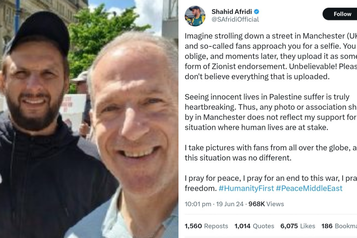 Shahid Afridi faces backlash over his clarification on viral selfie