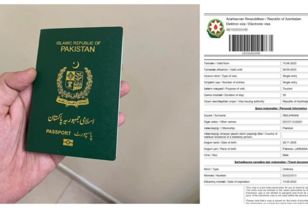 Baku Azerbaijan visit visa fee from Pakistan – June 2024