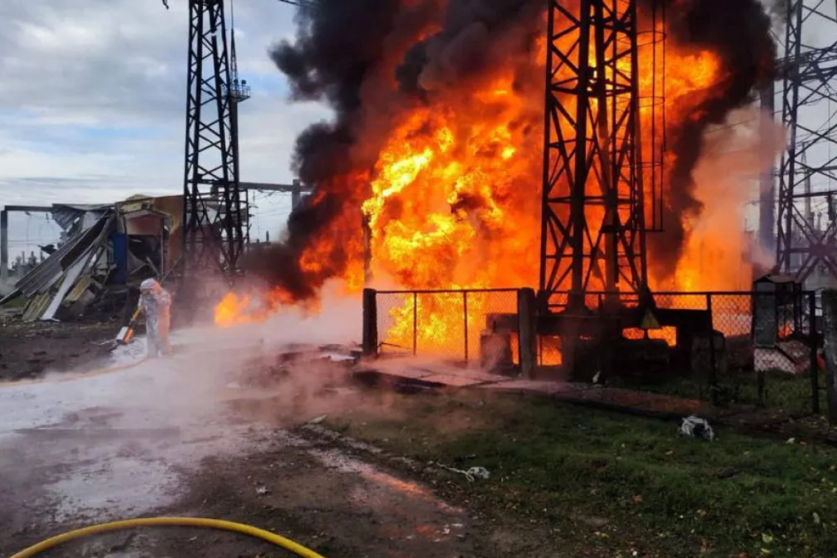 Ukraine air strike causes power outage for 100,000 people