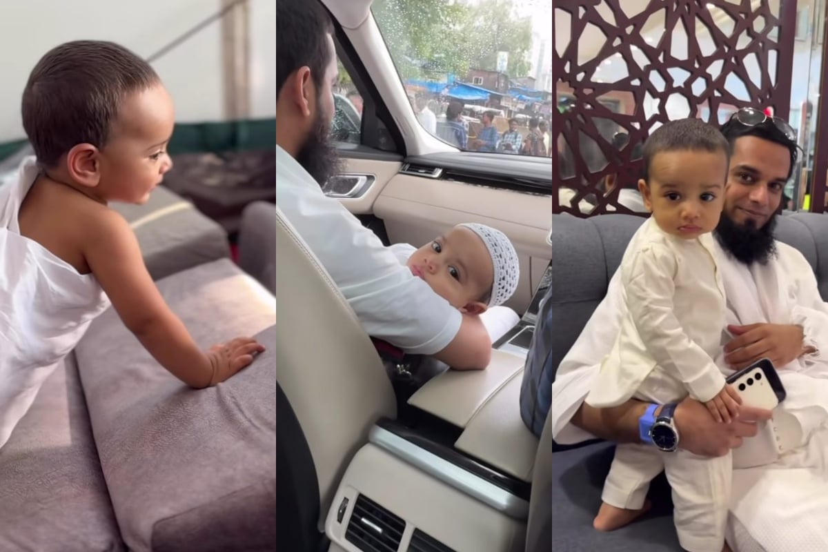 Adorable video of Sana Khan’s son Tariq Jamil during Hajj journey