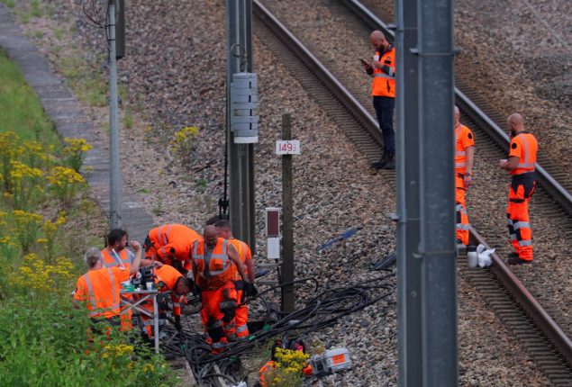French police arrest man for alleged railway vandalism