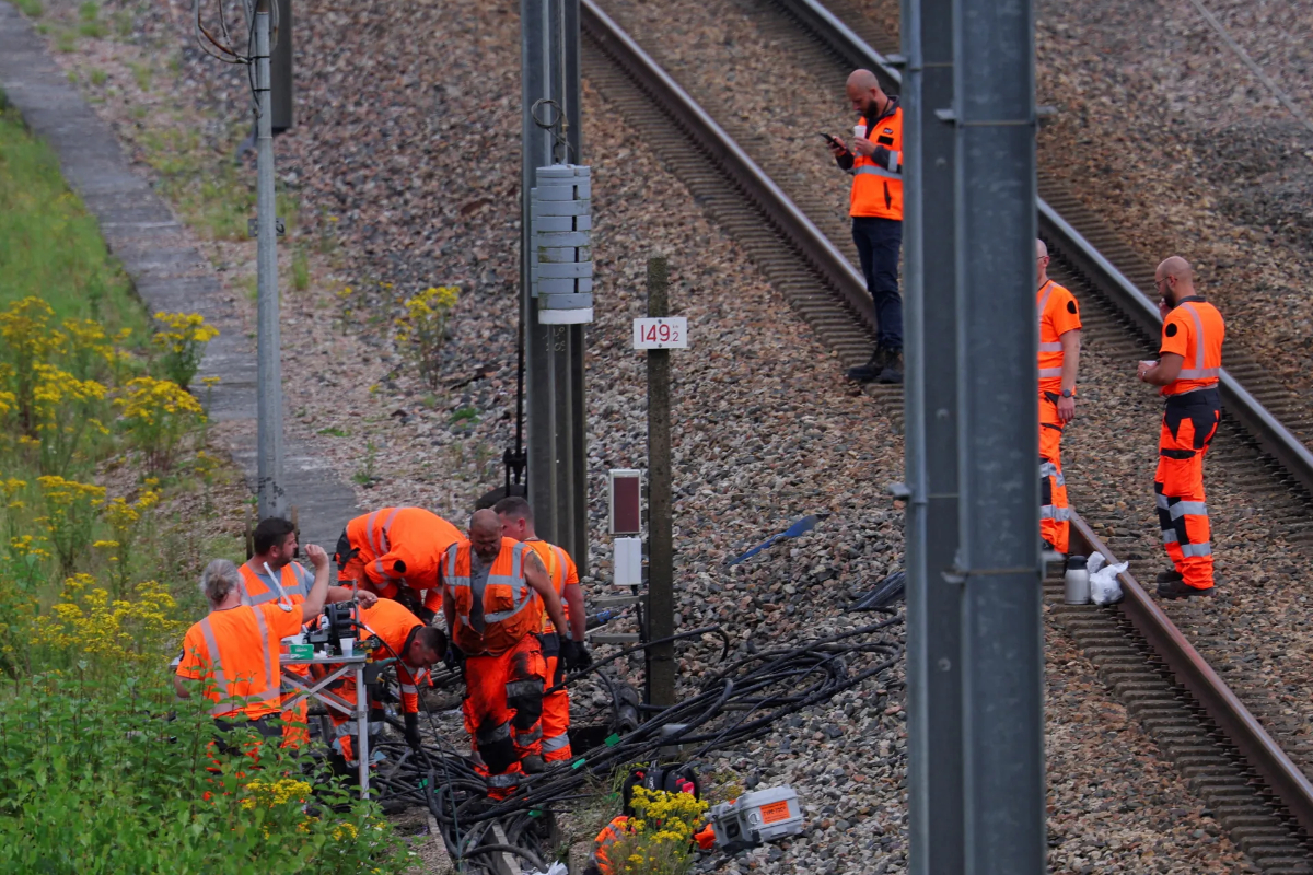 French police arrest man for alleged railway vandalism
