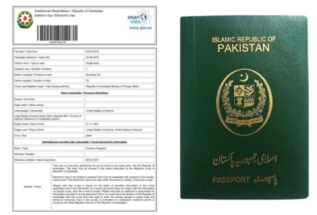 Azerbaijan visit visa fee in Pakistan