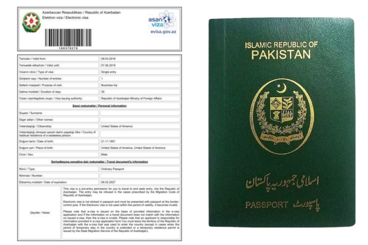 Azerbaijan visit visa fee in Pakistan