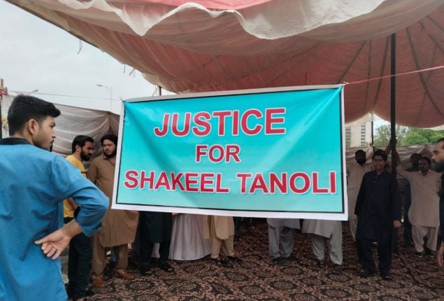 Family of road accident victim Shakil Tanoli demand justice